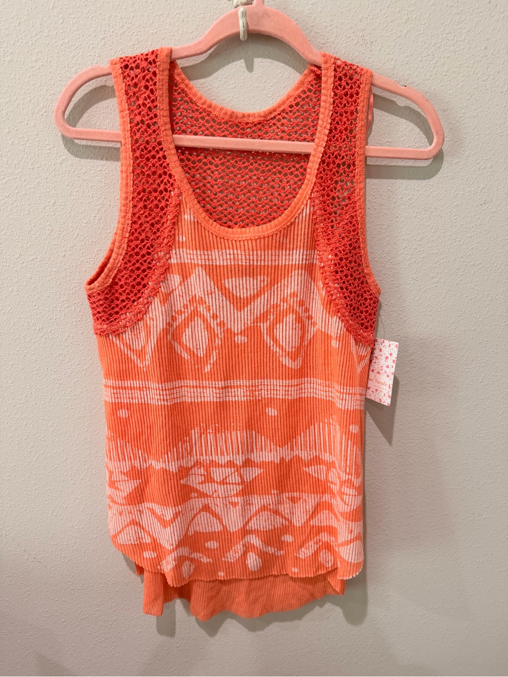 Free People - We The Free Apricot Open Side Knit Shoulder Tank